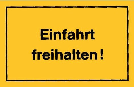 Verbotsschilder, Einfahrt freihalten, gelb Produktbild img1 L