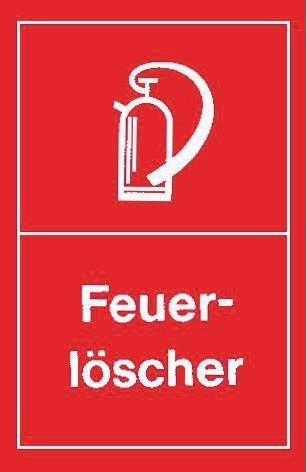 Hinweisschild, Feuerlöscher, rot Produktbild img1 L