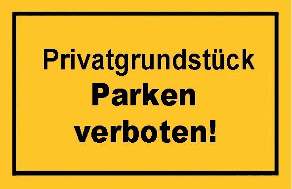 Hinweisschild, Privatgrundstück parken, gelb Produktbild img1 L
