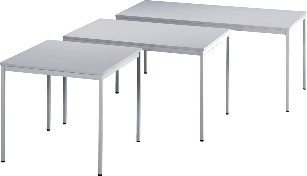 Neutral Stahlrohrtisch grau, rechteckig Produktbild img1 L