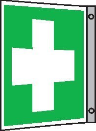 SafetyMarking Rettungsschild „Erste Hilfe" als Winkel-/Fahnenschild Produktbild img2 L