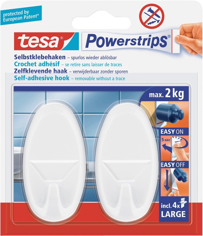 tesa Powerstrips® 580 Haken Large Produktbild img1 L