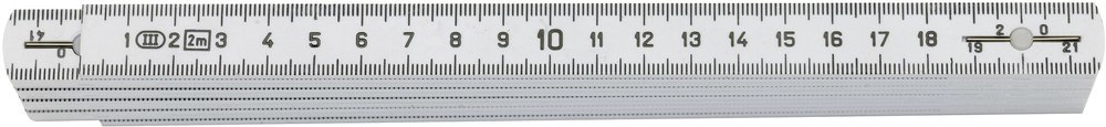 fortis Werkzeuge Gliedermaßstab Polyamid 2m/16mm weiss Produktbild img2 L