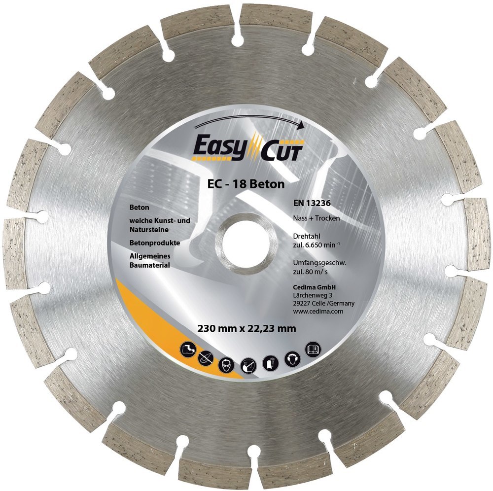 CEDIMA Diamant-Trennscheibe EC-18, segmentiert Produktbild img1 L
