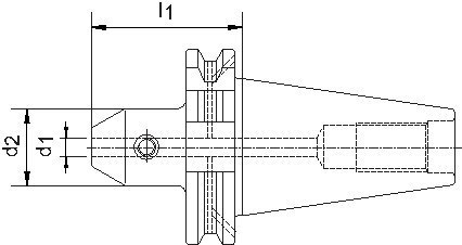 fortis Flächenspannfutter, DIN 69871, Form AD/B; Produktbild img2 L
