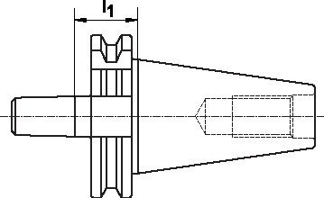 fortis Bohrfutteraufnahme, DIN 69871, Form A; Produktbild img2 L