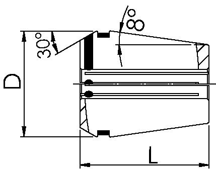FAHRION Präzisions-Spannzange, 469E, für ER32, mit Innenkühlung Produktbild img2 L