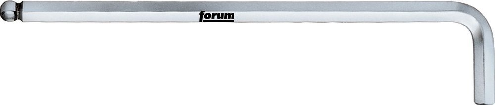 FORUM Winkelschraubendreher, 6-kant, metrisch, lang, Kugelkopf, vernickelt Produktbild img1 L