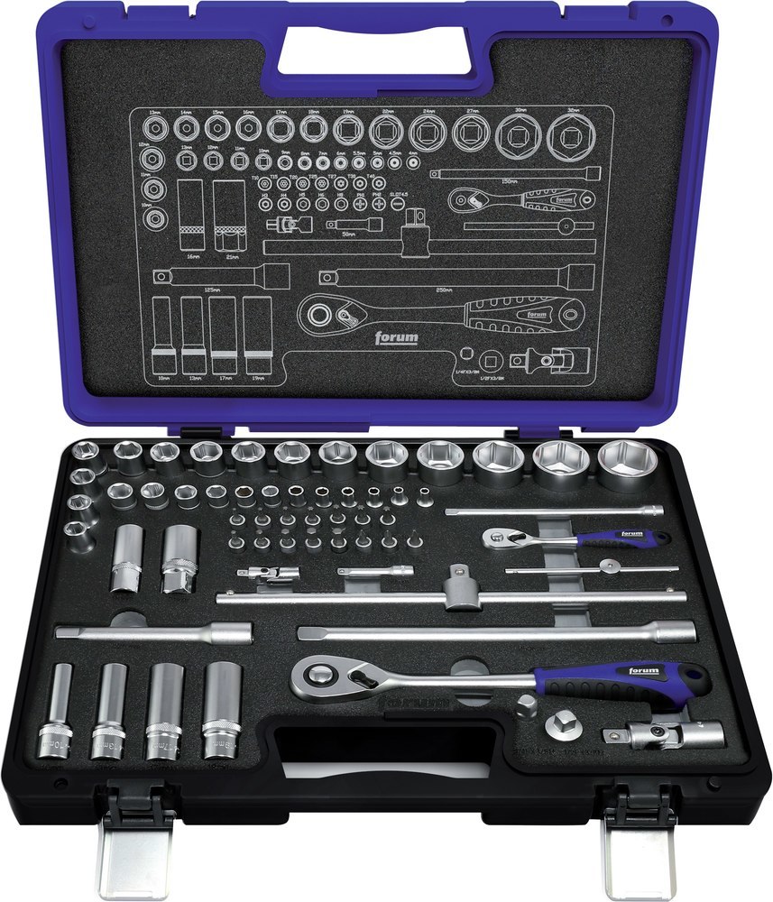 FORUM Steckschl.-Grt. 1/4+1/2" 60tlg Produktbild img1 L