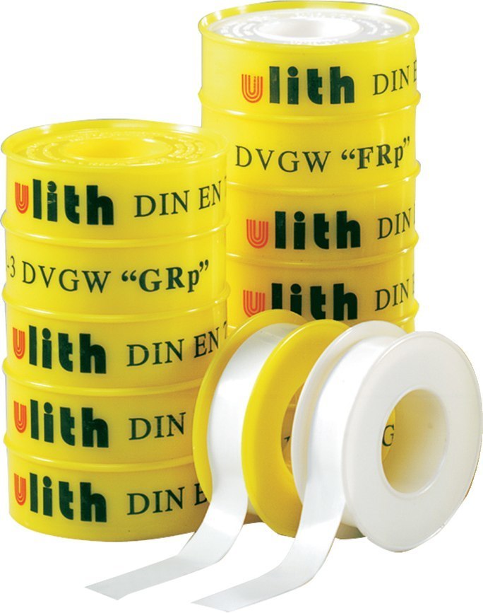 ulith PTFE-Gewindedichtband GRP grob Farbe gel b 12mm x 12m Produktbild img1 L