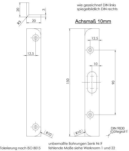 KFV Winkelschließblech 2317,20x150x20 rd,verzinkt Produktbild img2 L