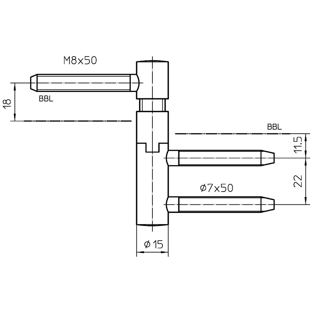 SIMONSWERK Einbohrband VARIANT® V 5450 Produktbild img2 L
