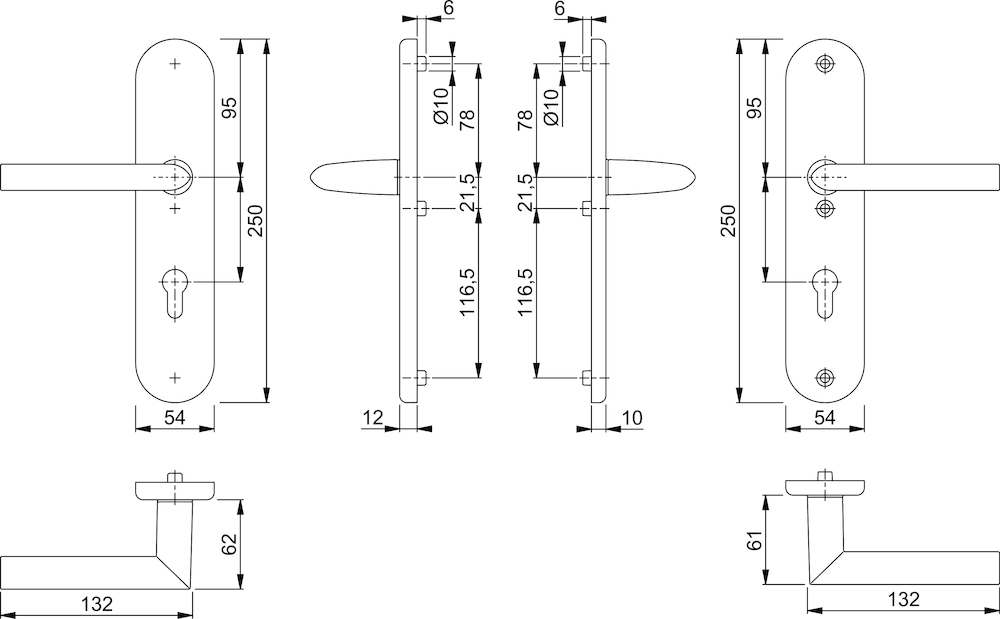 HOPPE SI-DRG 1140/3331/3410,LS ov.,12mm,ES1/PZ 72/8,F1,TS 41-46 Produktbild img2 L