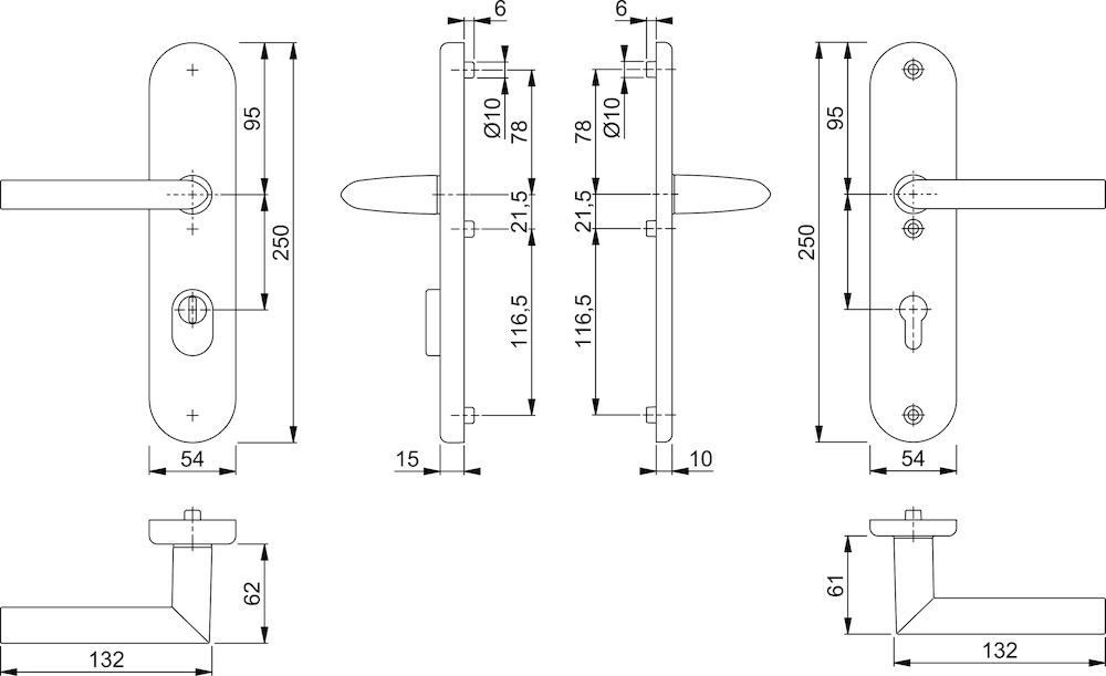 HOPPE SI-DRG 1140/3332ZA/3410,LS ov.,15mm,ES1,ZA/PZ 92/10,F1,TS 66-71 Produktbild img2 L