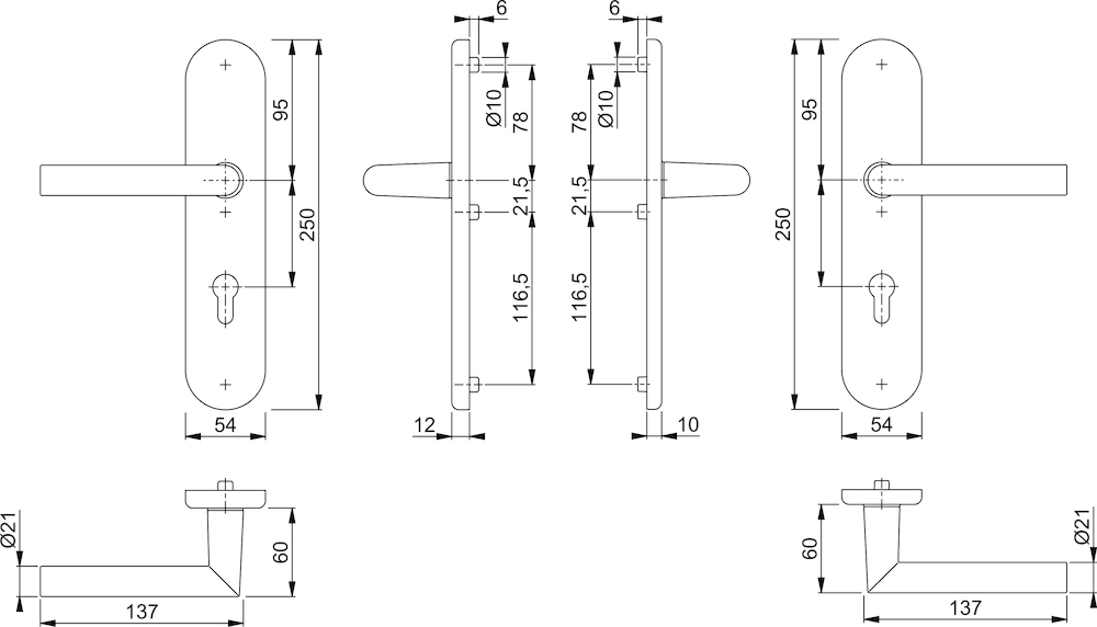 HOPPE SI-DRG 1400/3331/3310,LS ov.,12mm,ES1/PZ 92/10,F1,TS 67-72 Produktbild img2 L