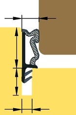 TRELLEBORG Dichtprofil D3630,150m,TSP-FOAM,weiß Produktbild img2 L