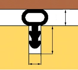TRELLEBORG Dichtprofil SC414,100m,Silikon,schwarz Produktbild img2 L