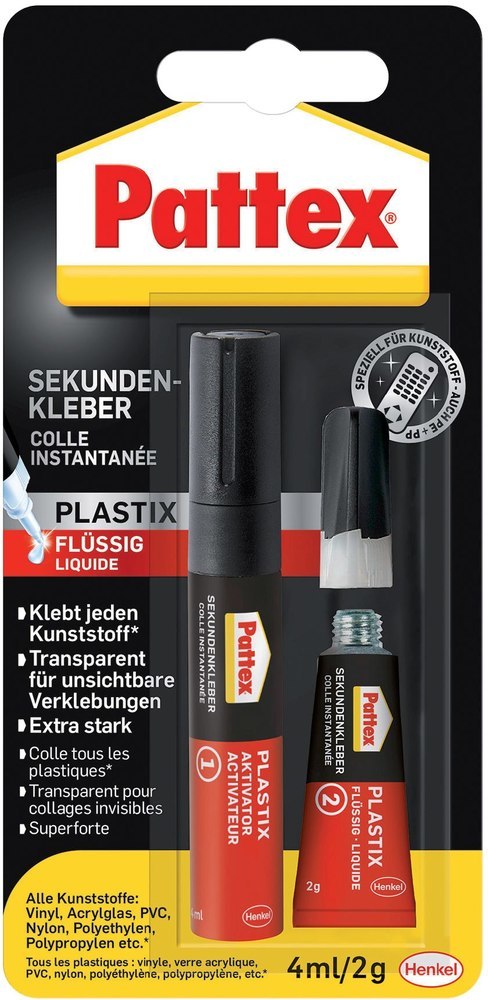 Pattex Sekundenkleber Plastik flüssig 2g/4ml Produktbild img1 L