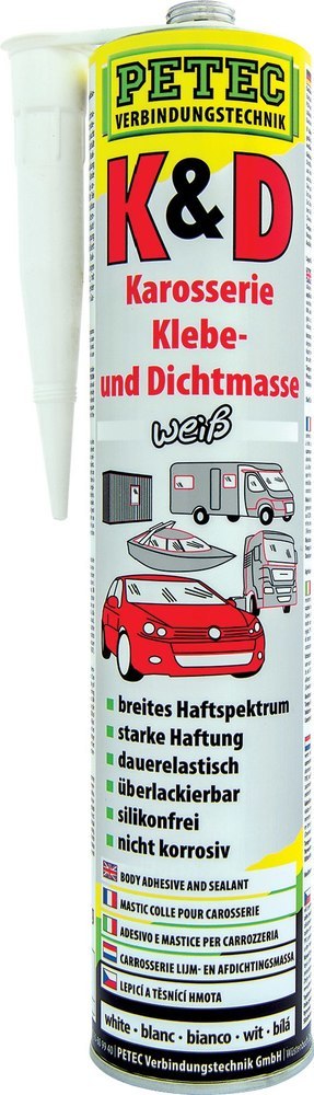 PETEC K+D Karosserie Kleb- Dichtmasse, w eiss, 310ml Produktbild img2 L