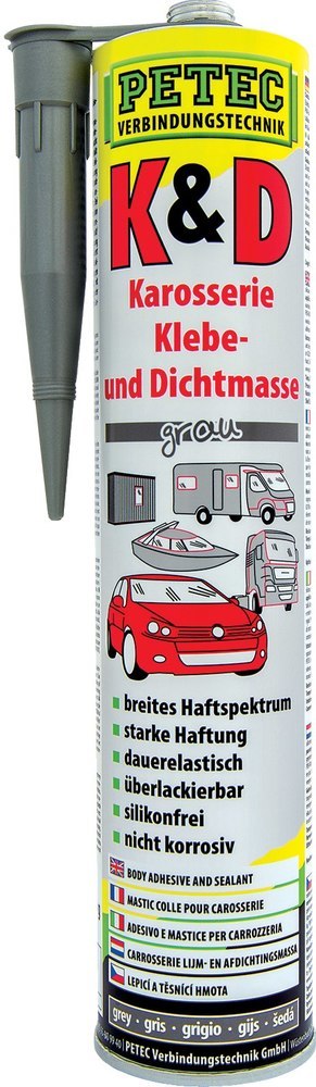 PETEC K+D Karosserie Kleb- Dichtmasse, g rau, 310ml Produktbild img2 L