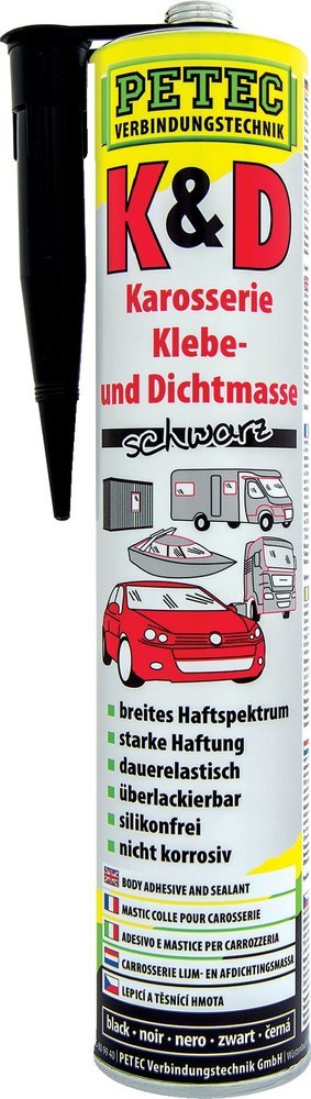 PETEC K+D Karosserie Kleb- Dichtmasse, s chwarz,310ml Produktbild img2 L
