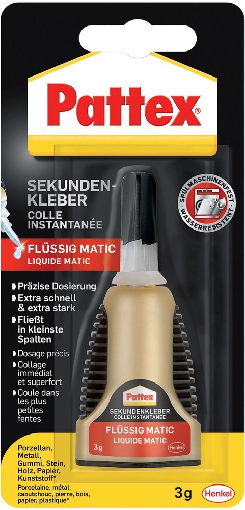 Pattex Sekundenkleber Matic flüssig 3g Produktbild img1 L
