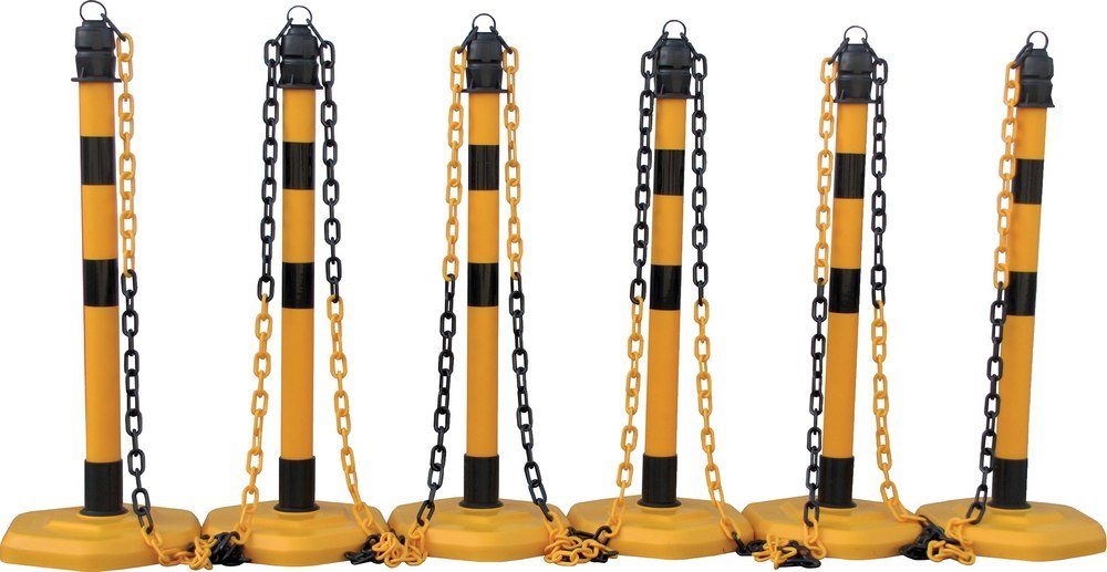 TEMKA Kettenpfosten - Set, g/s 6 Pfosten + 5x3m Kette Produktbild img1 L