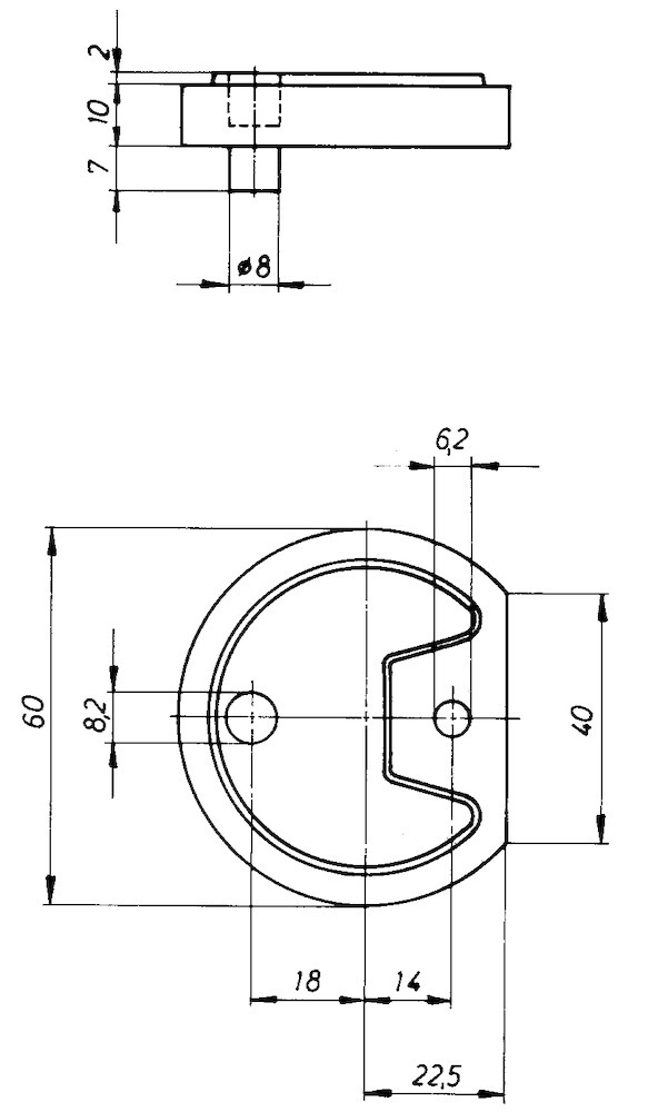 DENI® Unterlage 3848,ohne Verdrehsicherung,12,5mm,silberfarben Produktbild img2 L