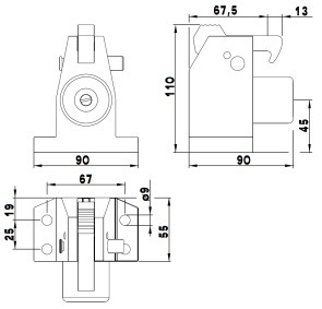 DENI® Türfeststeller 3871, silberfarben, lack. Produktbild img2 L