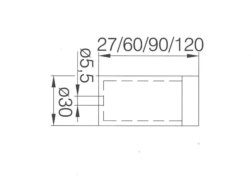 DENI Wandtürstopper 3873, 90mm, Edelstahl Produktbild img2 L