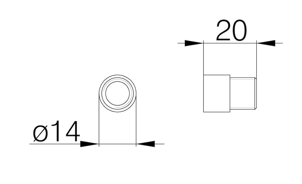 DENI Verlängerung für Türspion 3980, Messing Produktbild img2 L