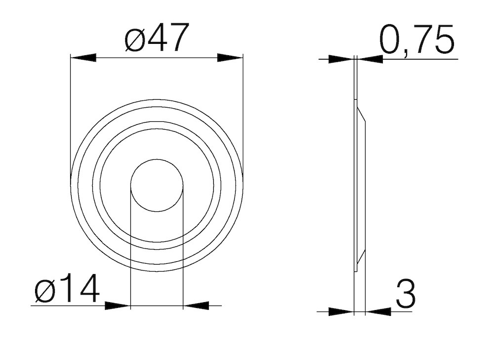 DENI Abdeckrosette 3980, Messing Produktbild img2 L