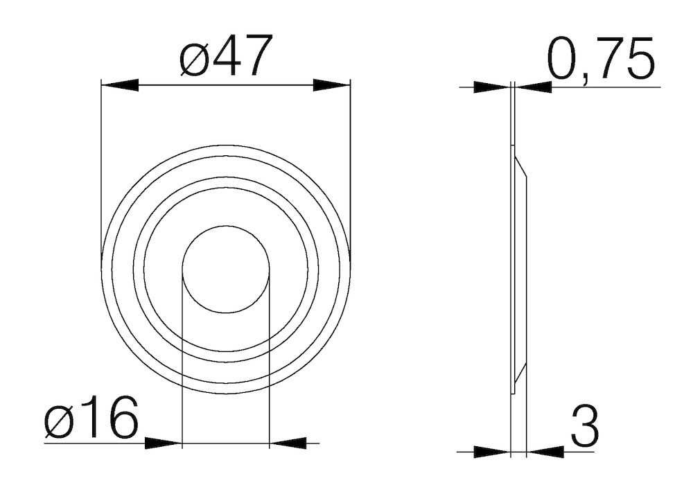 DENI® Pendeltürband 3982,beidseitig pendelnd,Gr.33/125mm, TS 30-35 vernickelt Produktbild img2 L