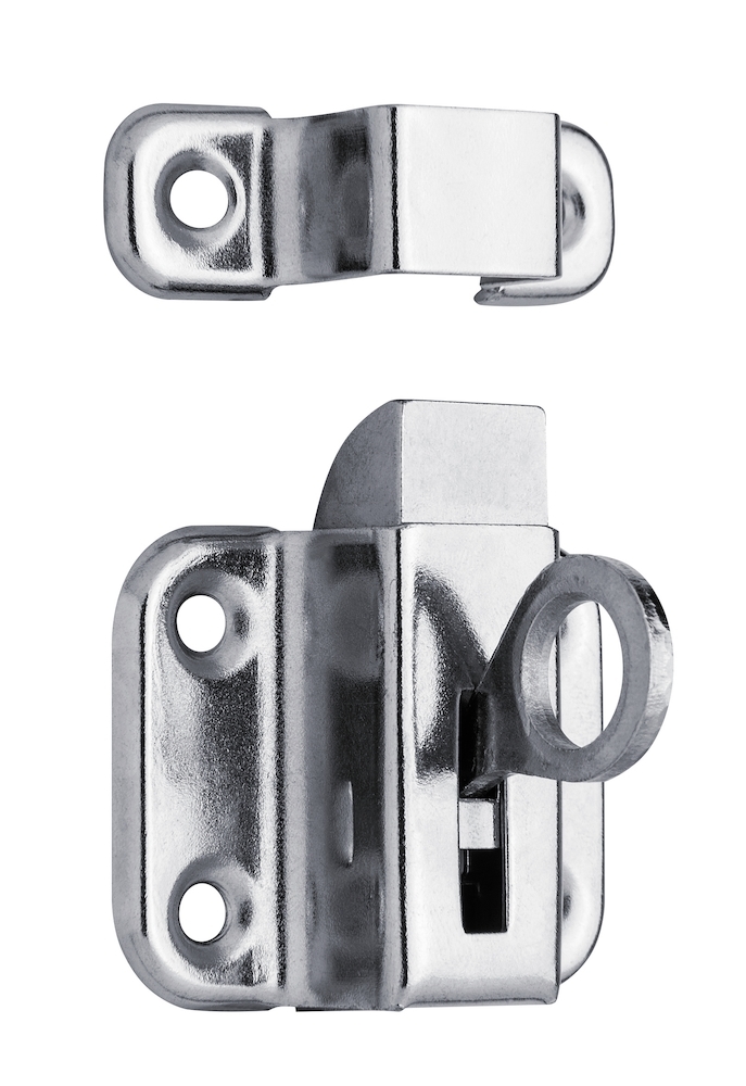 DENI OL-Schnäpper, 7111, mit Schlaufe, B51mm, H40mm, Stahl verchromt, zum Anschrauben Produktbild img1 L