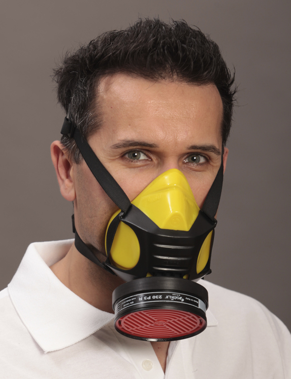 EKASTU Safety Halbmaske Polimask GAMMA/Silikone,Gew. 165, 4-Punkt-Bebänderung Produktbild img1 L