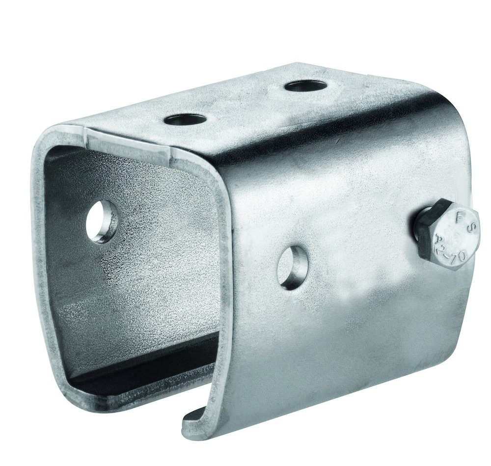 HELM Schiebetor-Übersteckmuffe, 1404, mit seitlicher Konterschraube, Stahl Produktbild img1 L