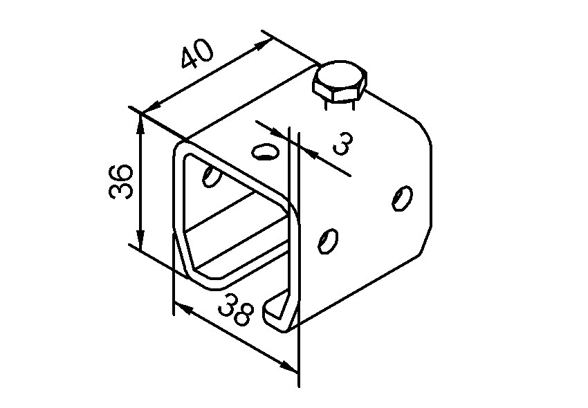 HELM Schiebetor-Übersteckmuffe, 1504, mit oberer Konterschraube, Stahl Produktbild img2 L