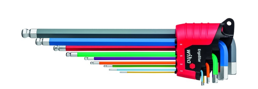 Wiha® Stiftschlüssel-Set 369E 9F 9-teilig Kunststoffhalter Sechskant außen KK Produktbild img1 L