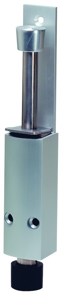 KWS Türfeststeller 1224,Hub 90mm, silberfarben, einbrennlack. Produktbild img1 L