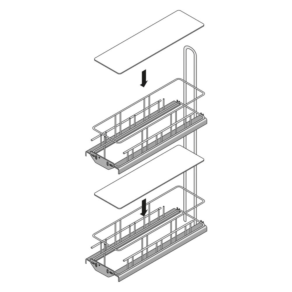 Hettich Auszugsrahmen-Einlegeboden, Cargo IQ plus 200 9065861, Kunststoff transluzent Produktbild img3 L