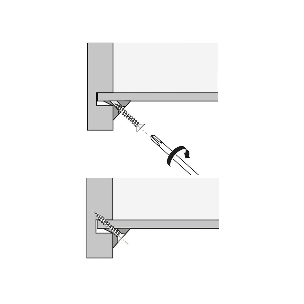 Hettich MB-Rückwandverbinder, RV8, 79438, Kunststoff, weiß, unbehandelt Produktbild img2 L