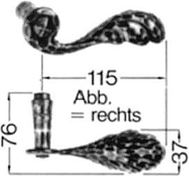 HS ROWE SCHEITTER, Zimmertür-Drücker 112Z Produktbild img2 L