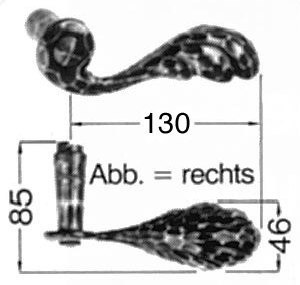 HS ROWE SCHEITTER, Haustür-Drückerlochteil 112 H Produktbild img2 L