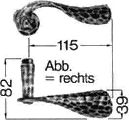 HS ROWE SCHEITTER, Zimmertür-Drücker 170Z Produktbild img2 L