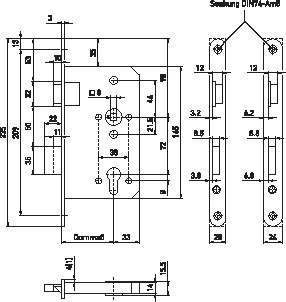BMH Einsteckschloss 300, Edelstahl Produktbild img2 L
