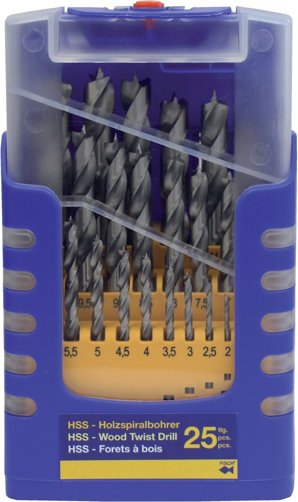 FISCH Holzspiralbohrer HS Set 25-tlg. 1 - 13mm Produktbild img1 L