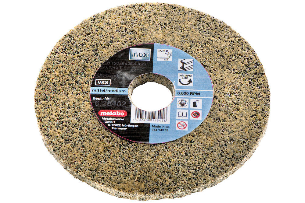 metabo Vlies-Kompaktschleifscheibe "Unitized", grob, 125x6x22,23 mm, für Winkelschleife… Produktbild img1 L