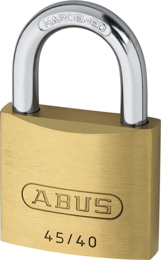 ABUS Vorhangschloss-Set 45/40, doppelte Verriegelung, Messing massiv Produktbild img2 L