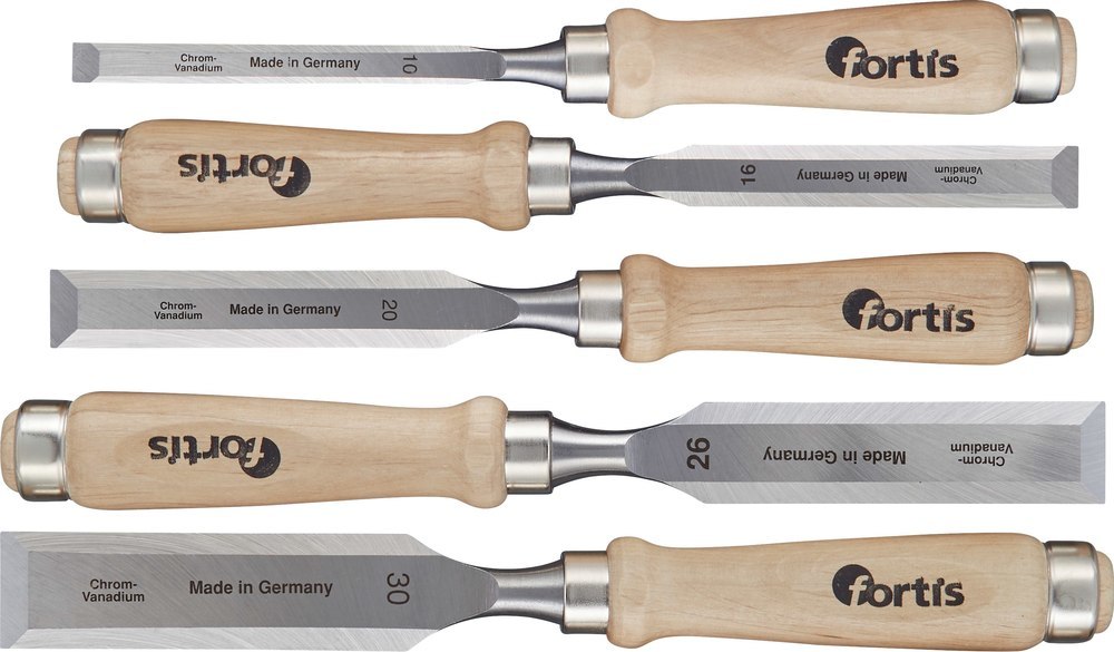 fortis Stechbeitel-Satz Holzheft 5-tlg. im Karton Produktbild img1 L