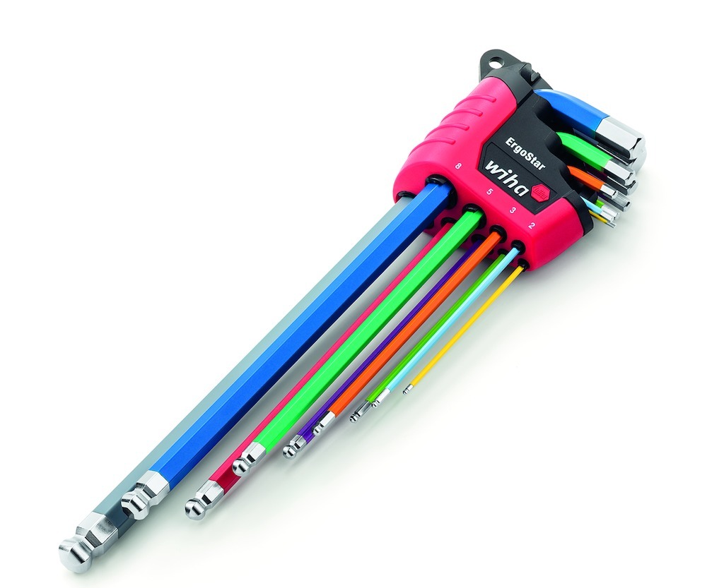 Wiha® Stiftschlüssel-Set 369E 9F 9-teilig Kunststoffhalter Sechskant außen KK Produktbild img2 L